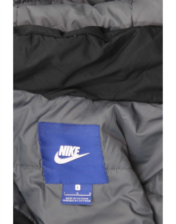 Nike Polstret hættejakke til mænd UK 40 Stor sort polyester