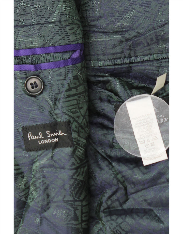 Paul Smith Herre 3-knaps blazerjakke UK 40 Stor marineblå Gingham Wool