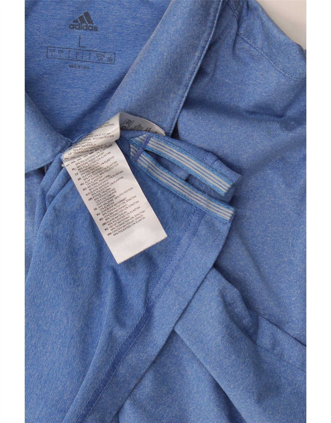 Adidas Poloskjorte til mænd, stor blå polyester