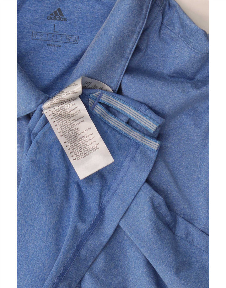 Adidas Poloskjorte til mænd, stor blå polyester