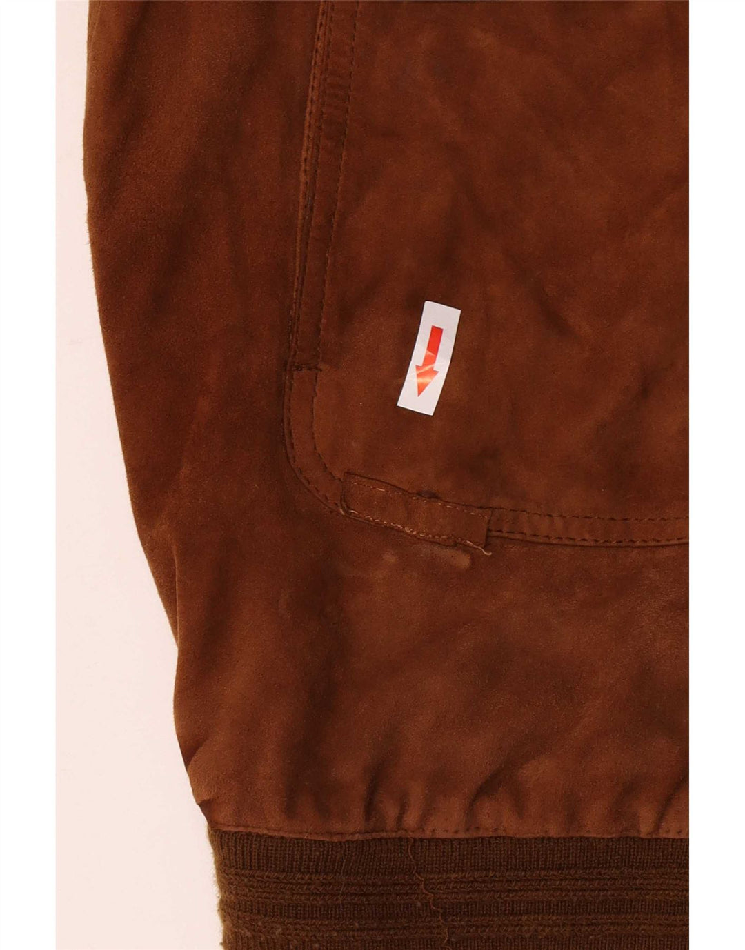 Vintage herre ruskind bomberjakke IT 62 5XL beige læder