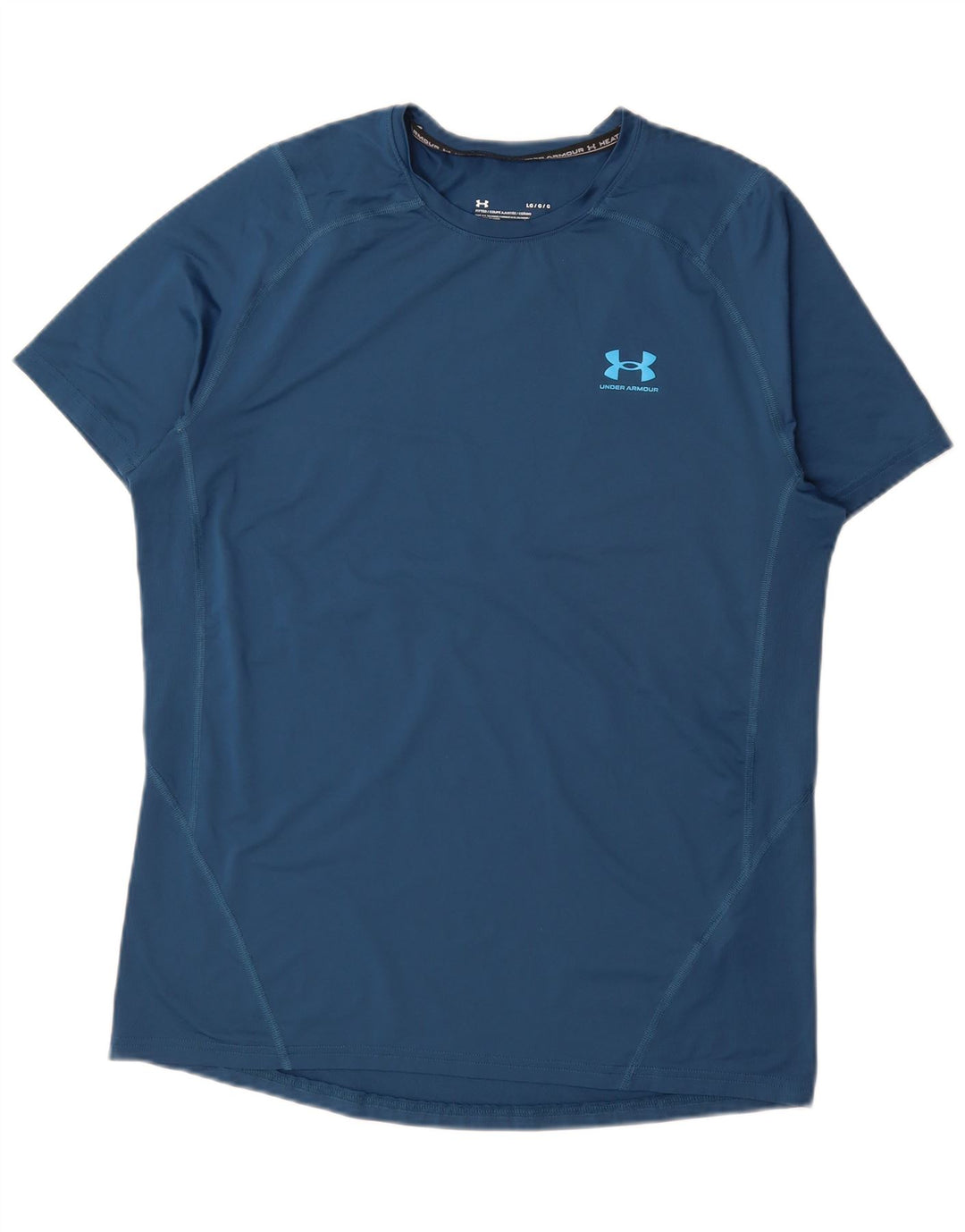 Under Armour Herre Heat Gear T-Shirt Top Stor Blå