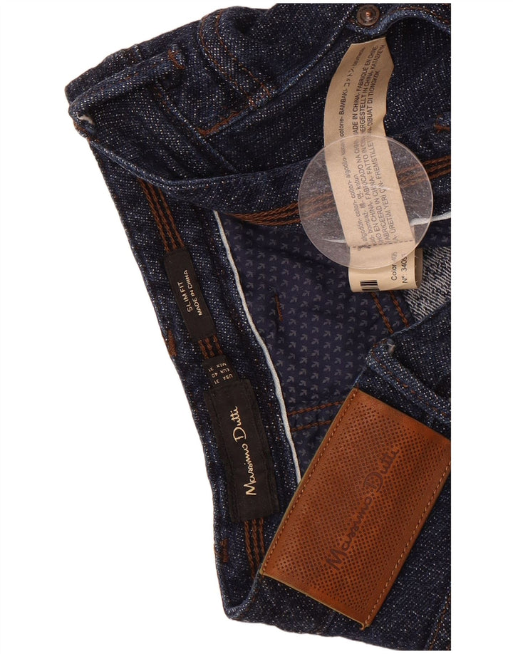 MASSIMO DUTTI Womens Slim Jeans EU 40 Medium W32 L28 Navy Blue Cotton