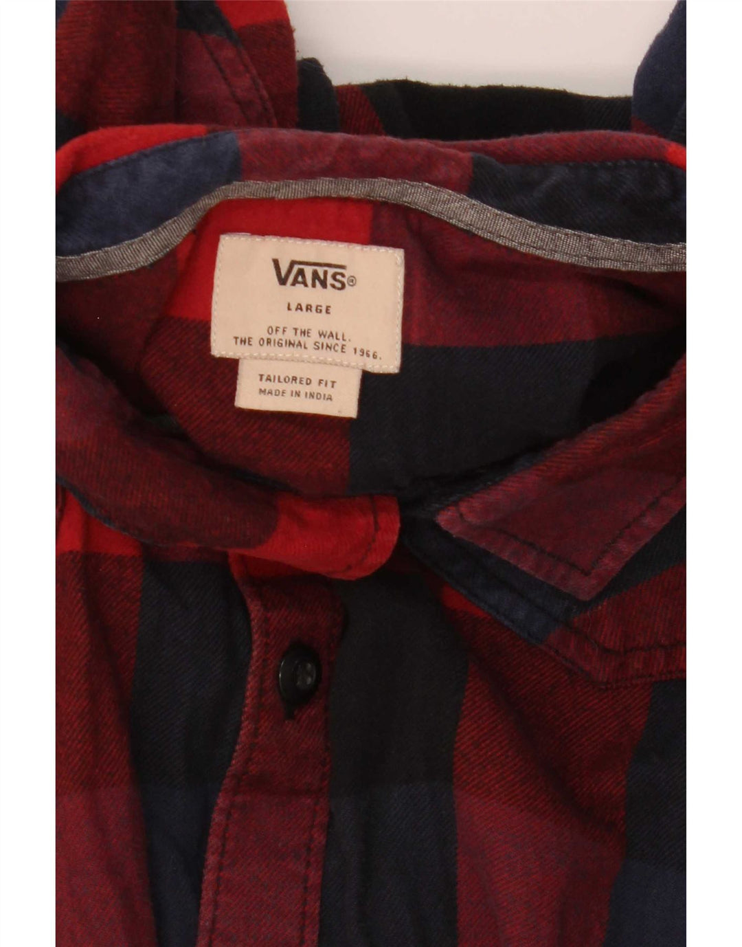 Vans Herre Skræddersyet Fit Skræddersyet Fit Flanellskjorte Stor rød ternet