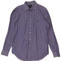 Brooksfield Herre Slim Fit skjorte størrelse 41 Medium Blue Pinstripe Cotton