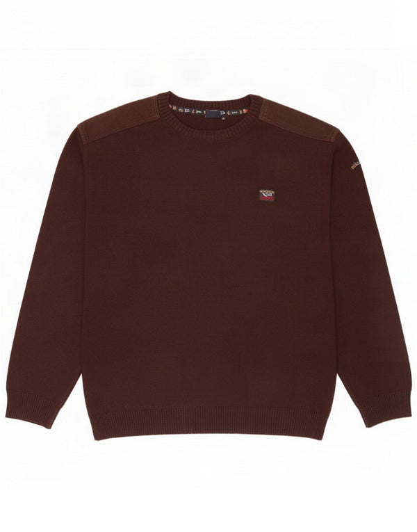 Paul & Shark Herre sweater med rund hals XL brun