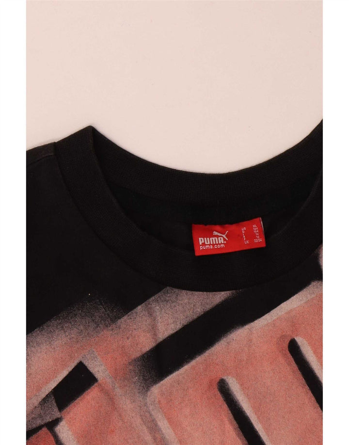 Puma Boys Grafisk T-Shirt Top 13-14 år Sort