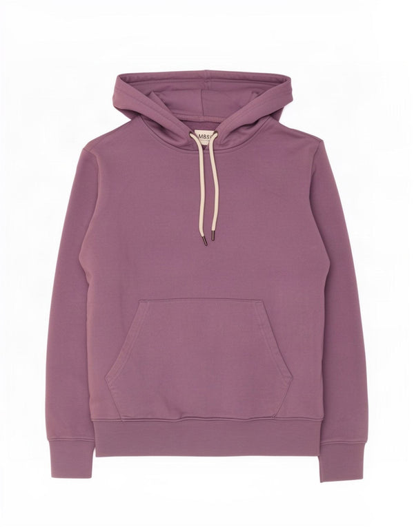 Marks & Spencer Dame Oversized hættetrøje Jumper UK 10 Lille lilla bomuld