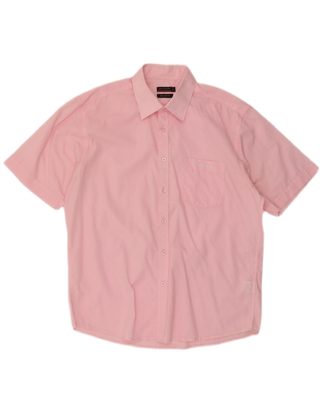 Pierre Cardin Herre kortærmet Regular Fit skjorte XL Pink Polyester