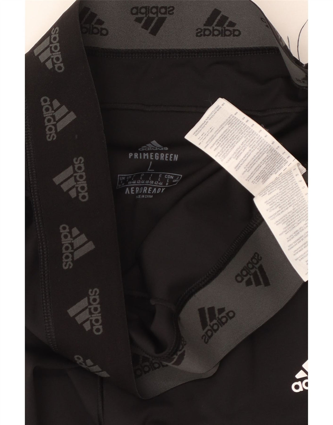 Adidas Dame Leggings UK 16/18 Stor Sort Polyester