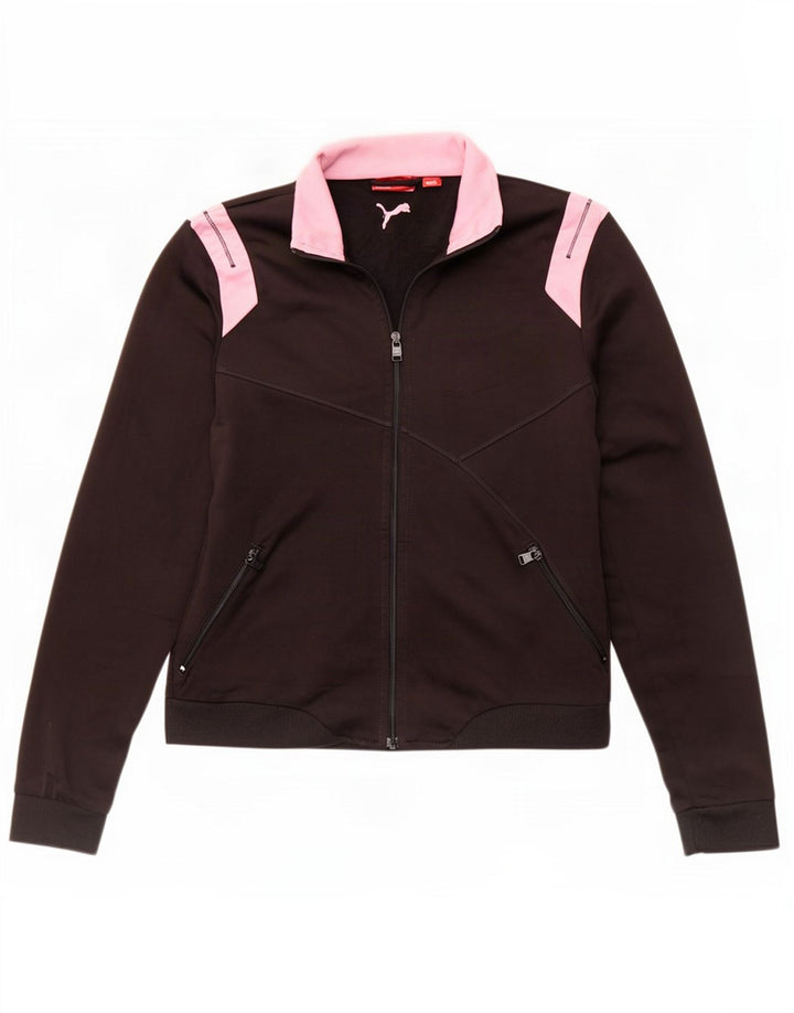 Puma træningsdragt topjakke til kvinder UK 10 Small Black Colourblock