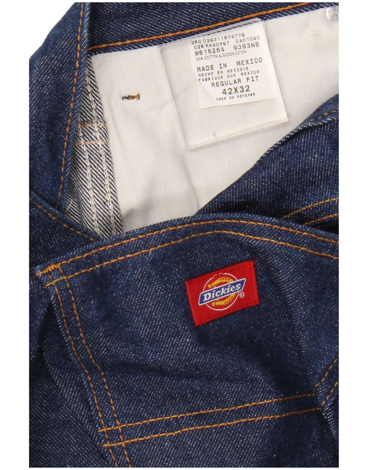 Dickies Herre Regular Fit Straight Jeans W42 L32 Marineblå Bomuld