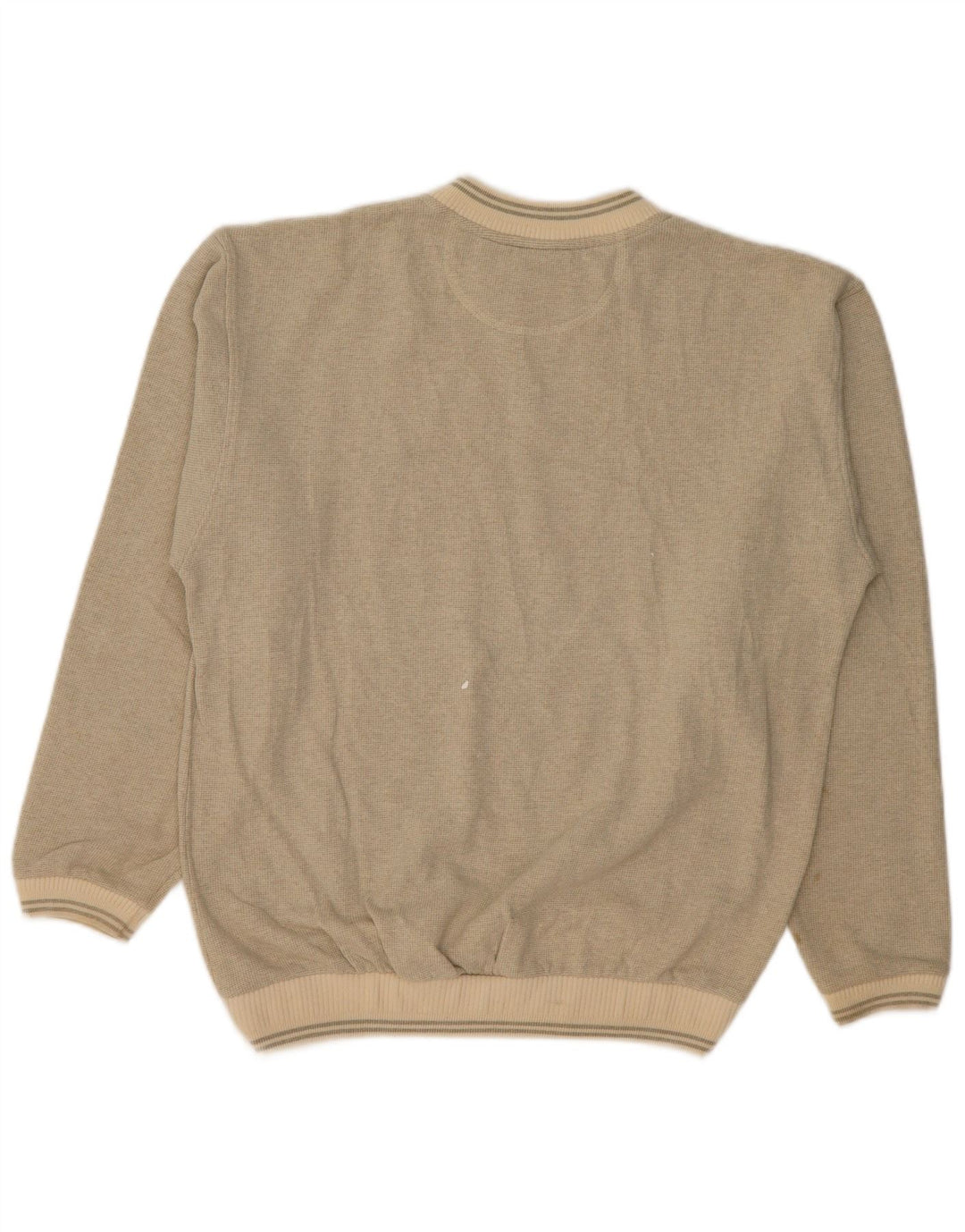 Vintage sweatshirt til mænd, stor beige bomuld