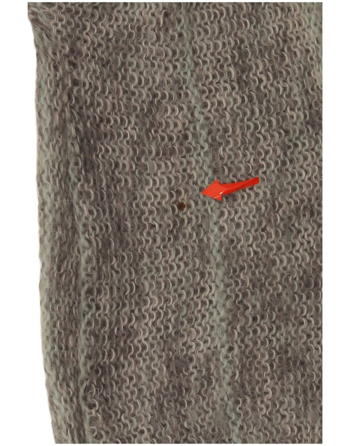 Vintage dame cardigan sweater UK 18 XL Gråstribet