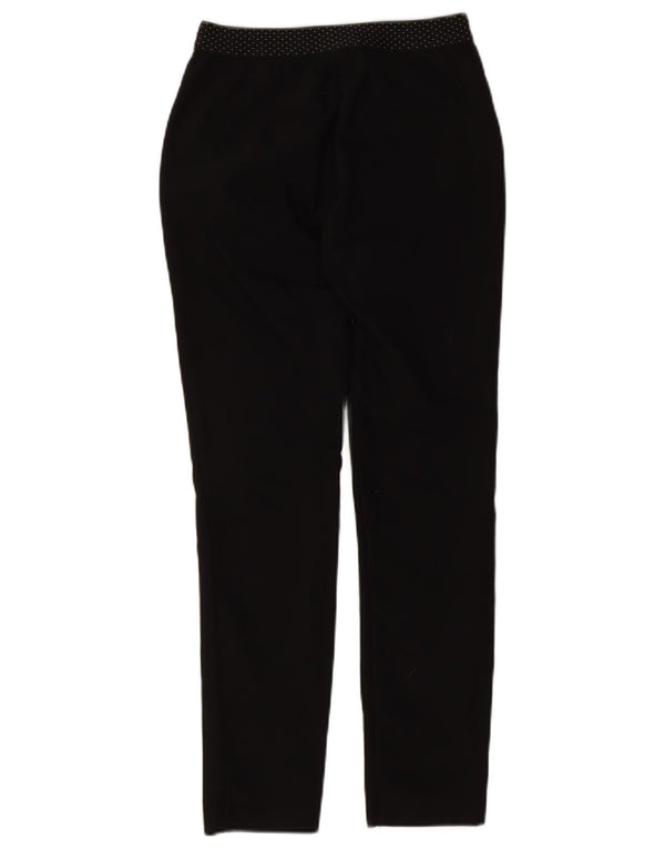 Zara Slim Chino-bukser til kvinder XS W24 L28 Sort plettet bomuld