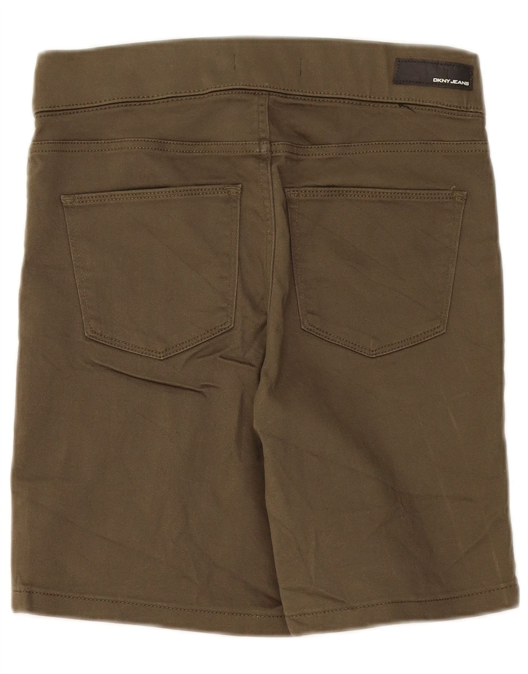 Dkny Kvinder Casual Shorts Små W27 Khaki Bomuld