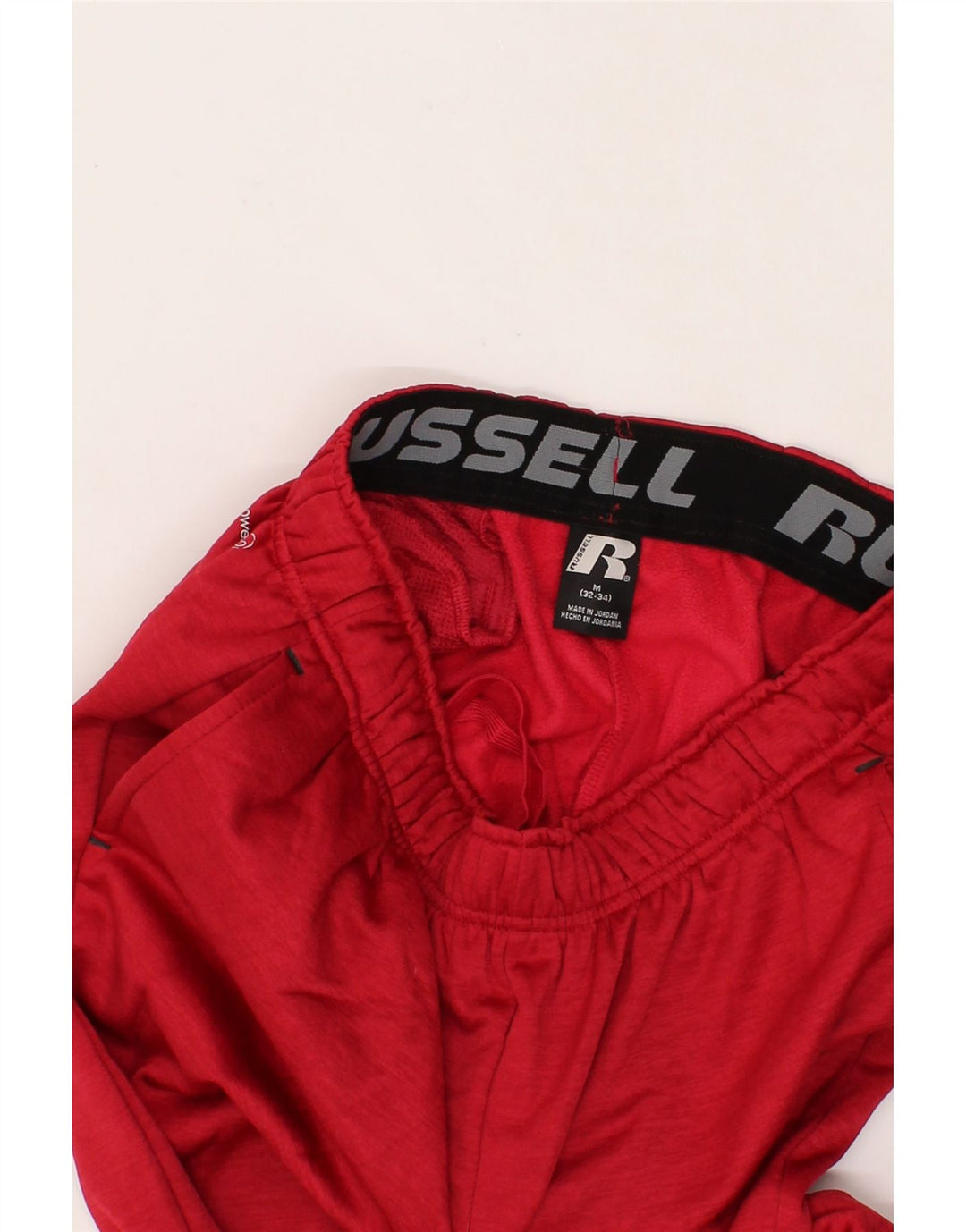 RUSSELL ATHLETIC Mens Dri-Power Tracksuit Trousers Medium Red Polyester Vintage Russell Athletic and Second-Hand Russell Athletic from Messina Hembry 