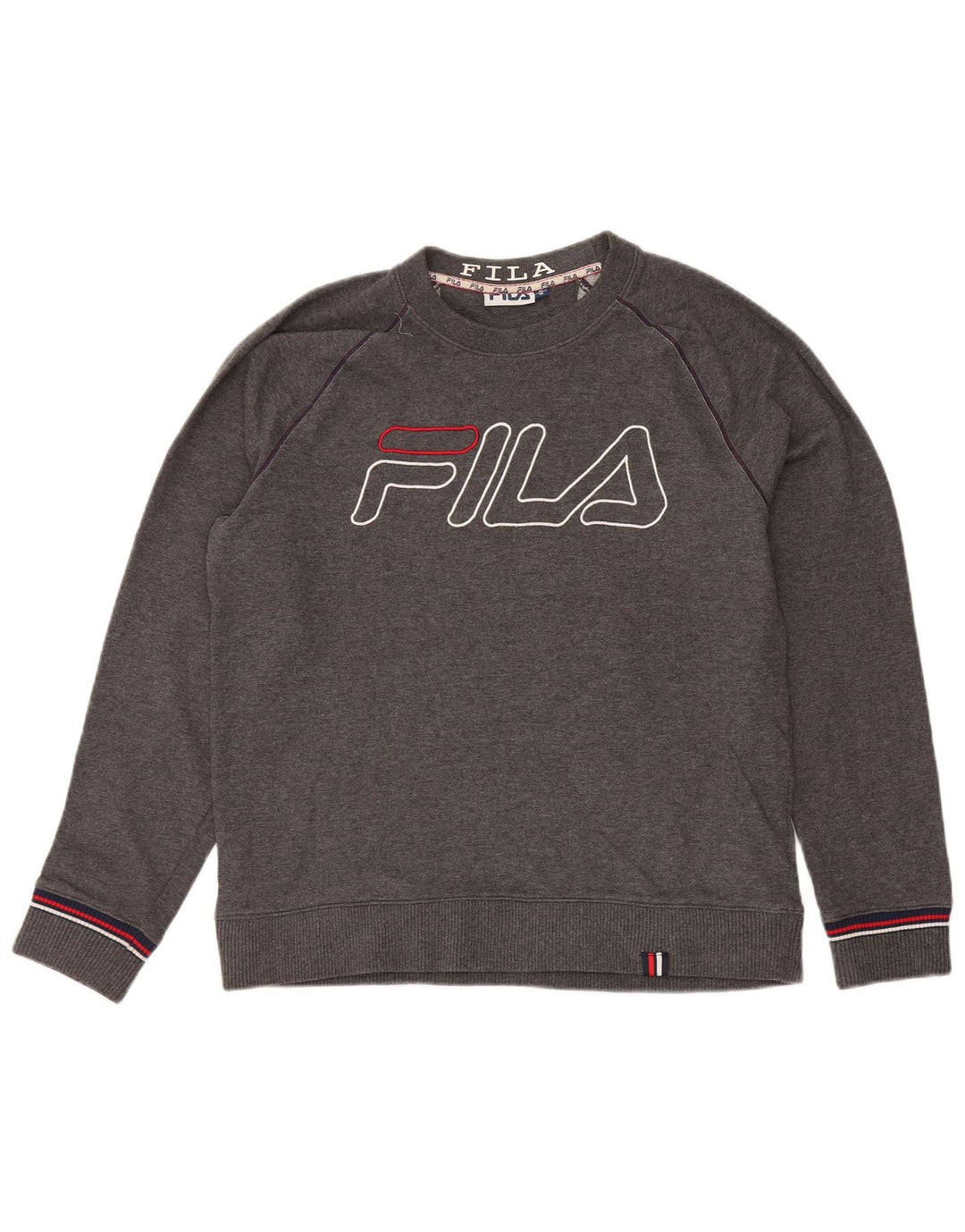 Fila Herre grafisk sweatshirt Jumper Medium Grey Flecked Bomuld