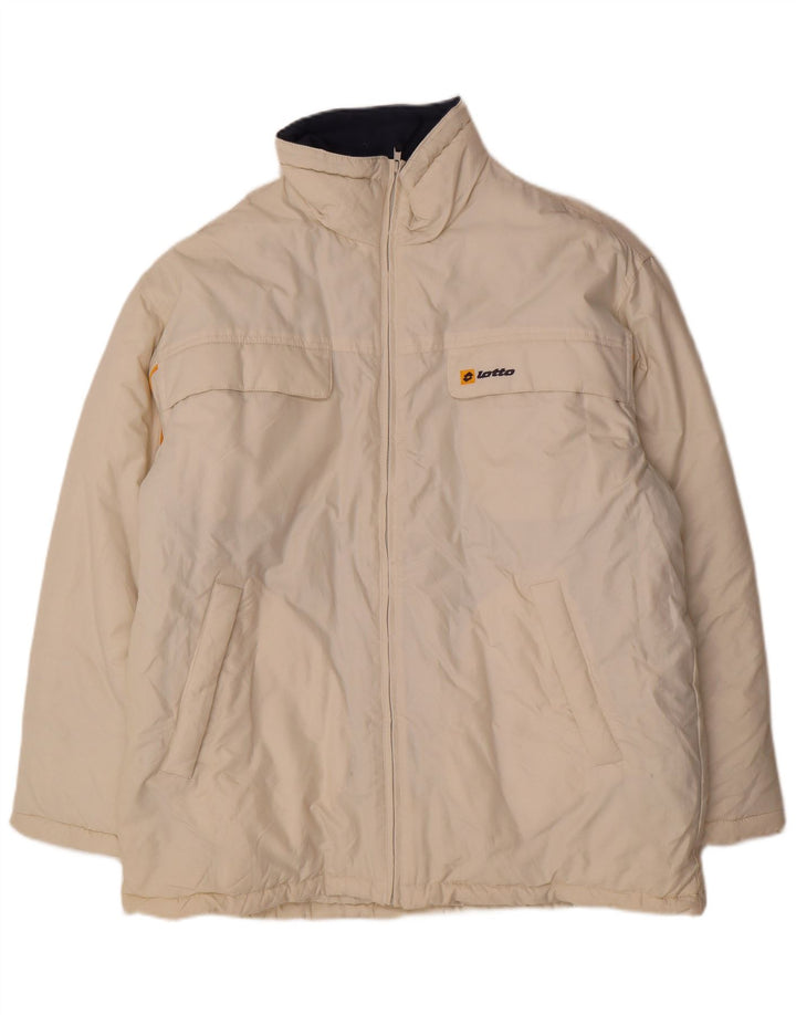 Lotto Herre Polstret Frakke IT 46/50 Medium Off White Nylon