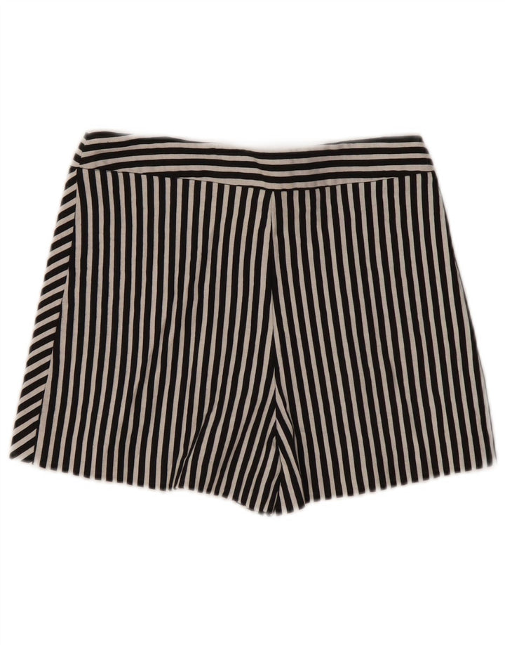 Zara Dame Skort UK 4 XS Sort Stribet Bomuld