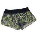 NIKE Dame Dri Fit sportsshorts med abstrakt mønster UK 14 Medium Navy Blue