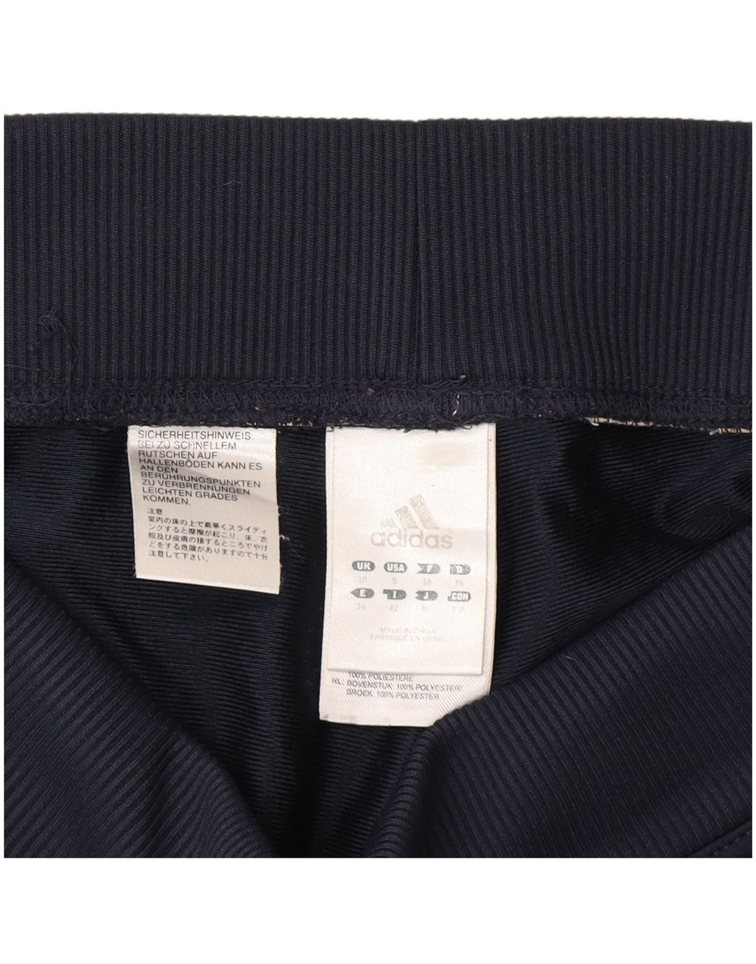 Adidas Dame træningsdragt Bukser UK 10 Small Navy Blue Polyester