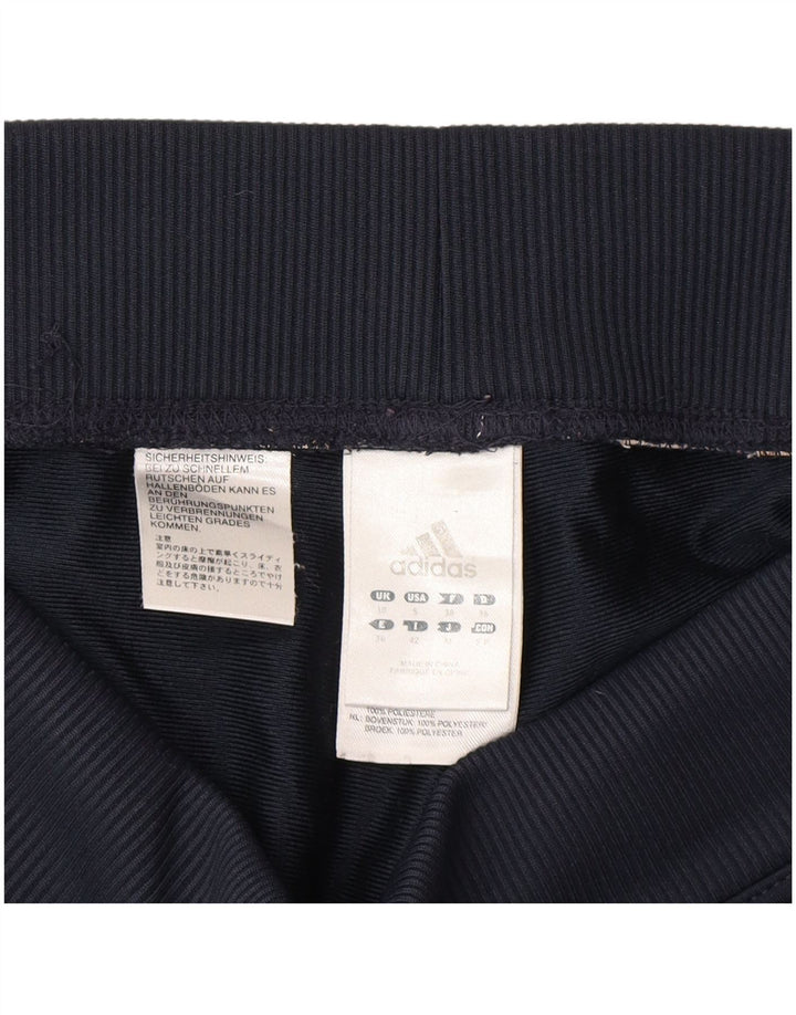 Adidas Dame træningsdragt Bukser UK 10 Small Navy Blue Polyester