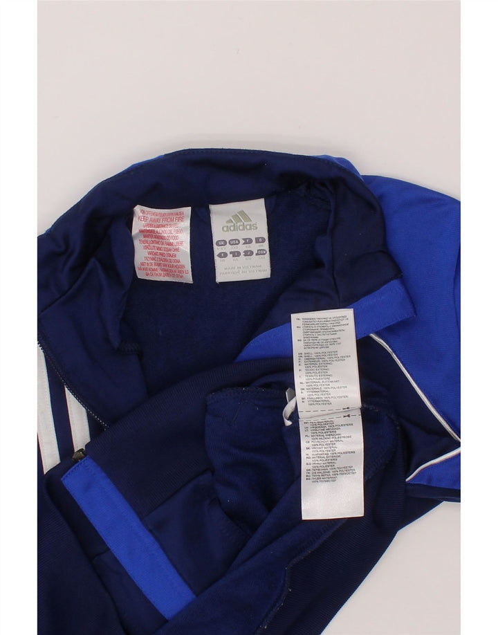 ADIDAS Boys Tracksuit Top Jacket 5-6 Years Navy Blue Colourblock Polyester Vintage Adidas and Second-Hand Adidas from Messina Hembry 