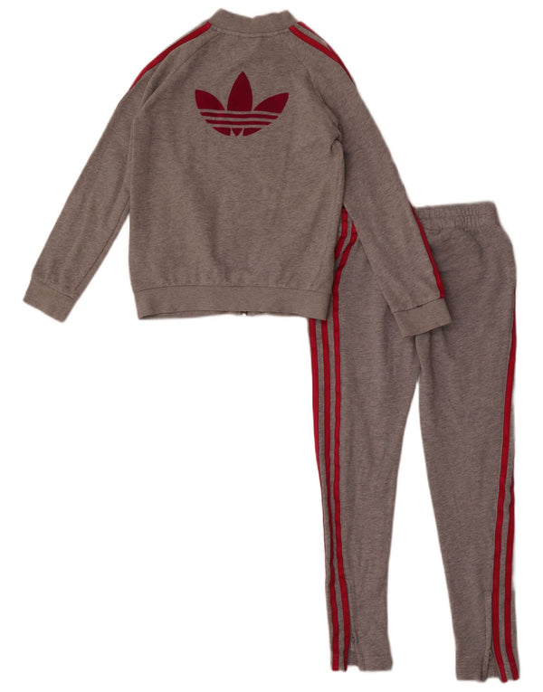 Adidas piger grafisk hel træningsdragt 9-10 år grå bomuld