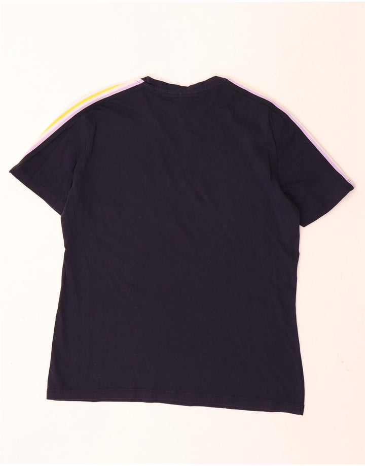 SERGIO TACCHINI Herre T-Shirt Top Small Navy Blue Colourblock