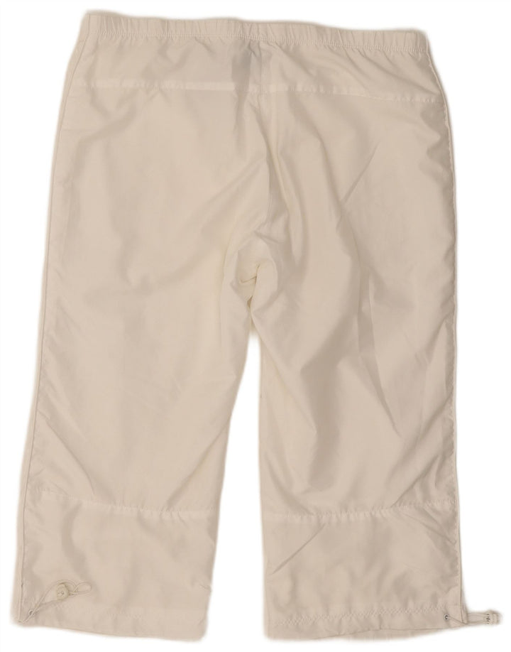 Nike Capri træningsdragtbukser til kvinder UK 14/16 Large White Polyester