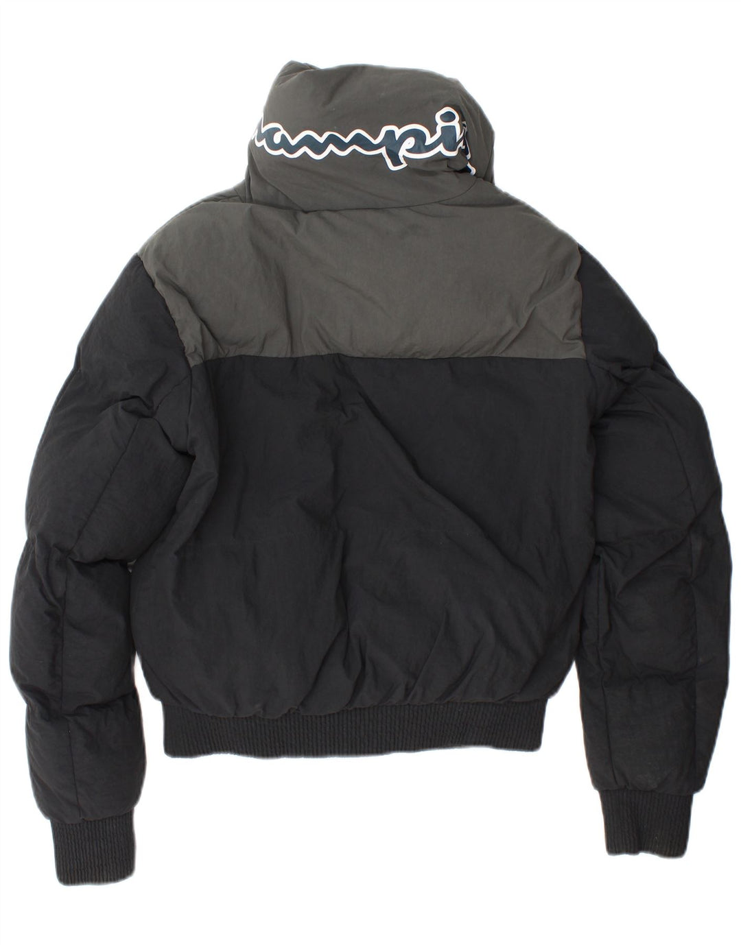 CHAMPION Dame Loose Fit grafisk polstret jakke UK 6 XS Black Colourblock