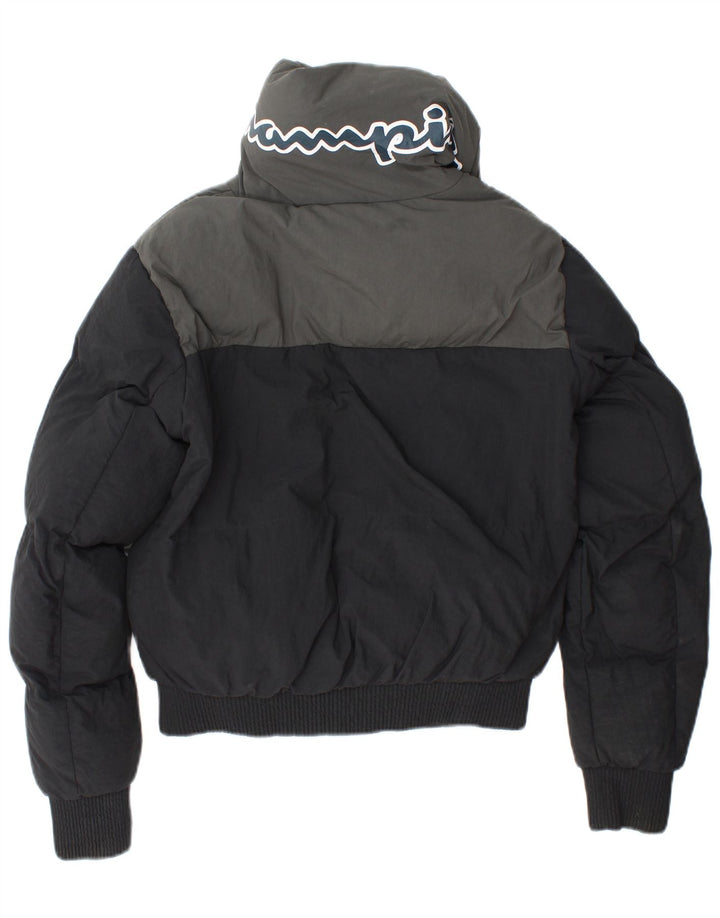 CHAMPION Dame Loose Fit grafisk polstret jakke UK 6 XS Black Colourblock