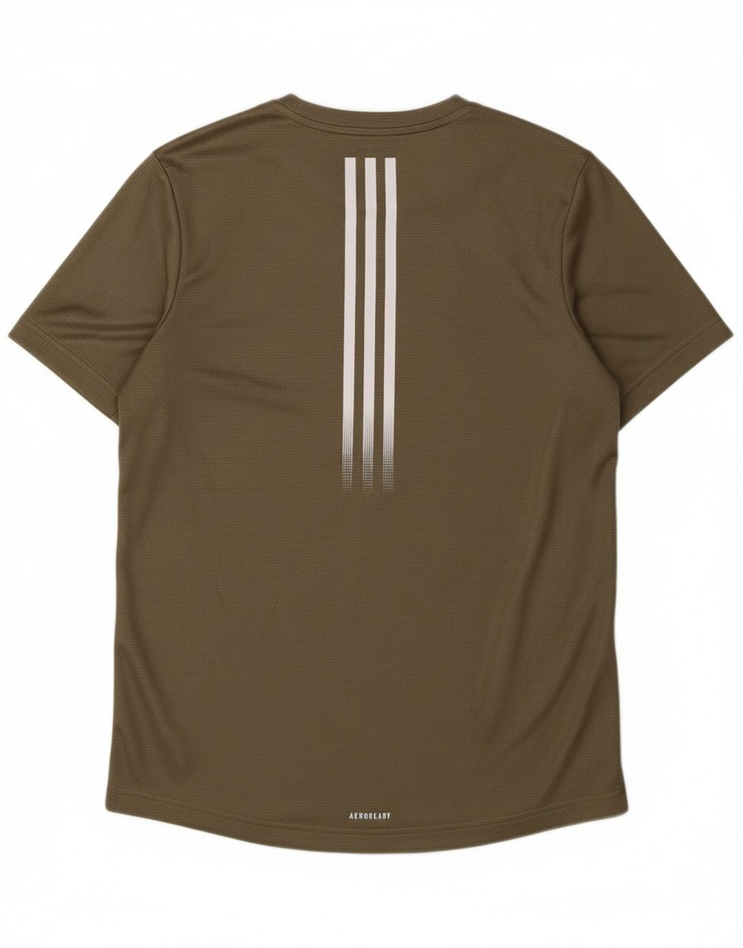 ADIDAS Boys Aeroready T-Shirt Top 13-14 Years Khaki Polyester