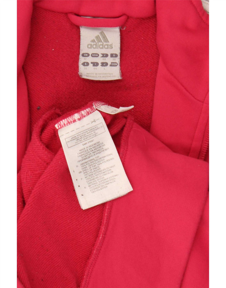 Adidas træningsdragt topjakke til kvinder UK 12 Medium Pink Polyester