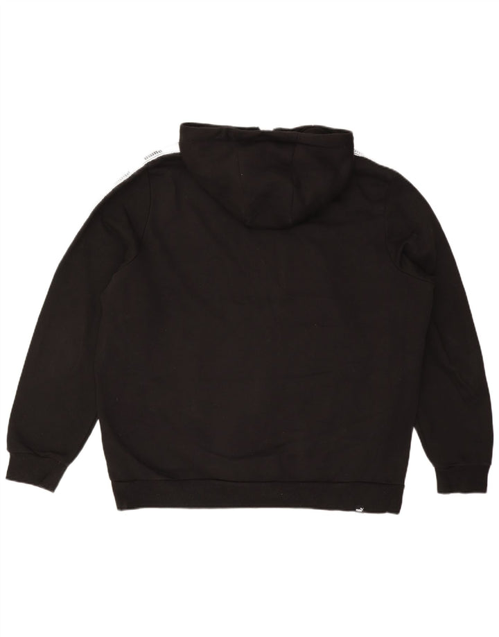 PUMA Herre grafisk hættetrøje med lynlås XL Sort Colourblock Bomuld