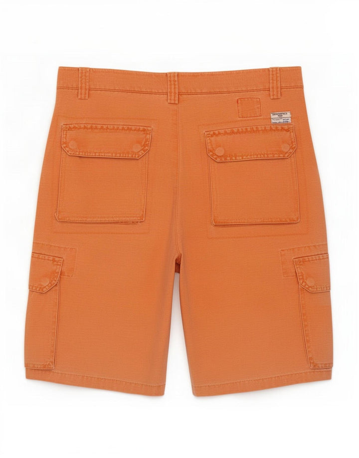 Brooksfield Herre Cargo Shorts IT 50 Large W34 Orange Bomuld