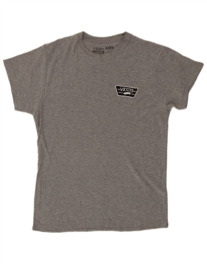 VANS Mens T-Shirt Top Small Grey Cotton