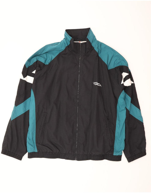 CRANE Herre Loose Fit træningsdragt Topjakke XL Sort Colourblock Polyester