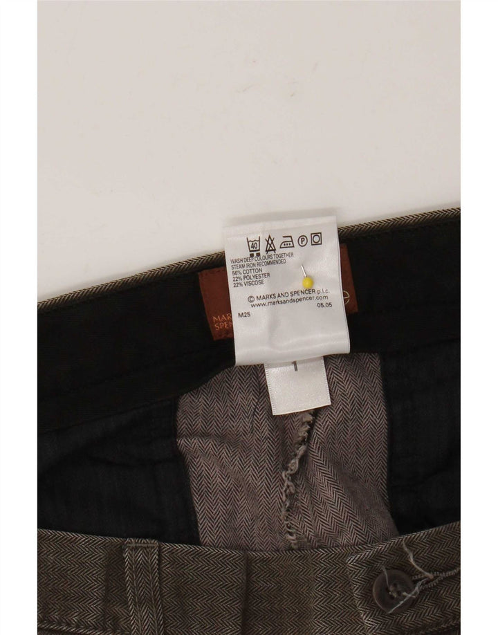 Marks & Spencer Straight Casual bukser til mænd W34 L31 brun sildeben