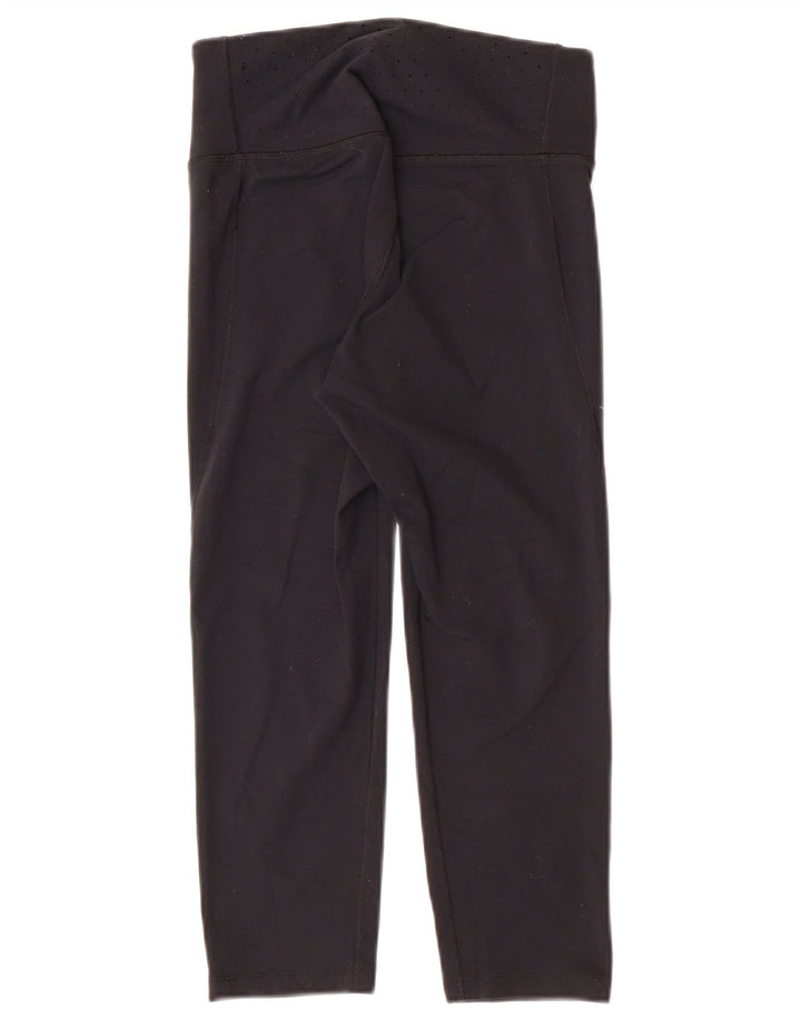 NIKE Dame Dri Fit Capri Leggings UK 8 Small Black Nylon