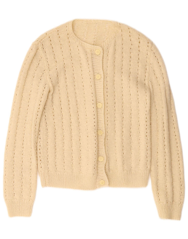 Vintage dame cardigan sweater UK 10 Small Beige