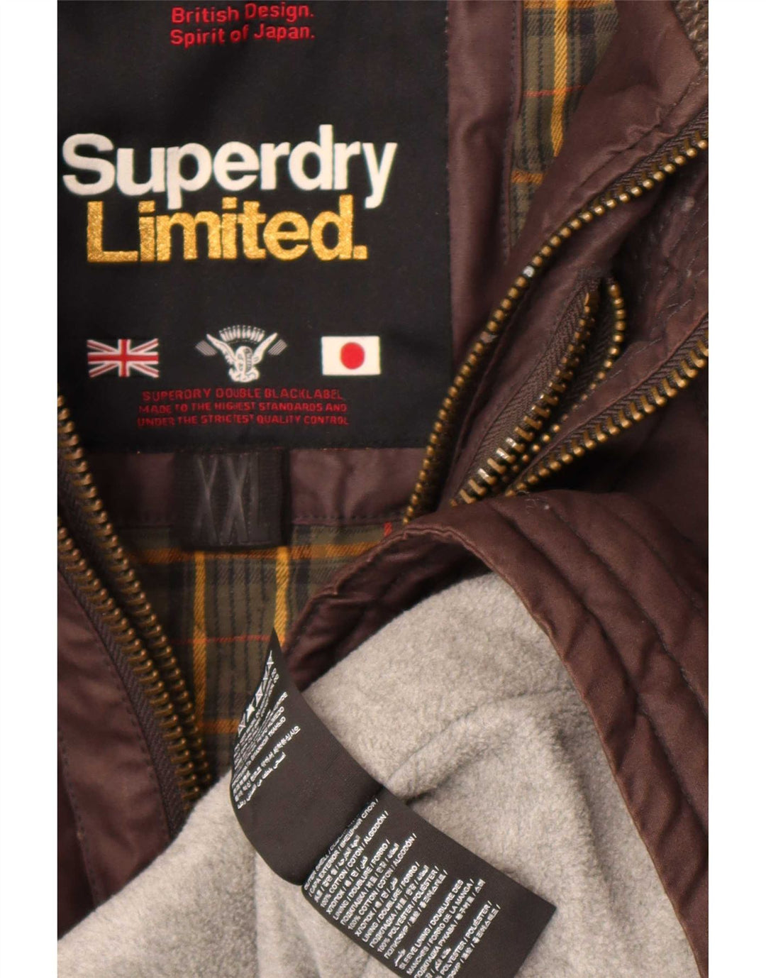 Superdry Parkajakke med normal pasform med hætte til mænd 2XL brun bomuld