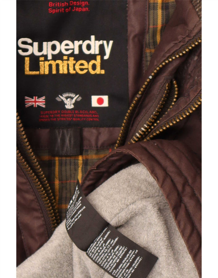 Superdry Parkajakke med normal pasform med hætte til mænd 2XL brun bomuld