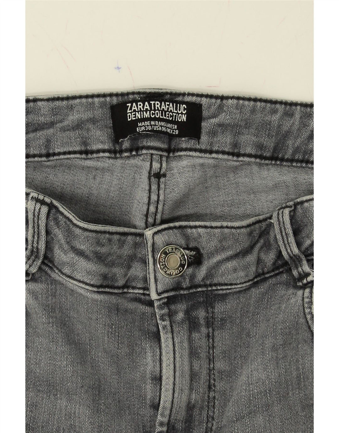 ZARA Womens Skinny Jeans EU 38 Medium W28 L27 Grey Cotton Vintage Zara and Second-Hand Zara from Messina Hembry 