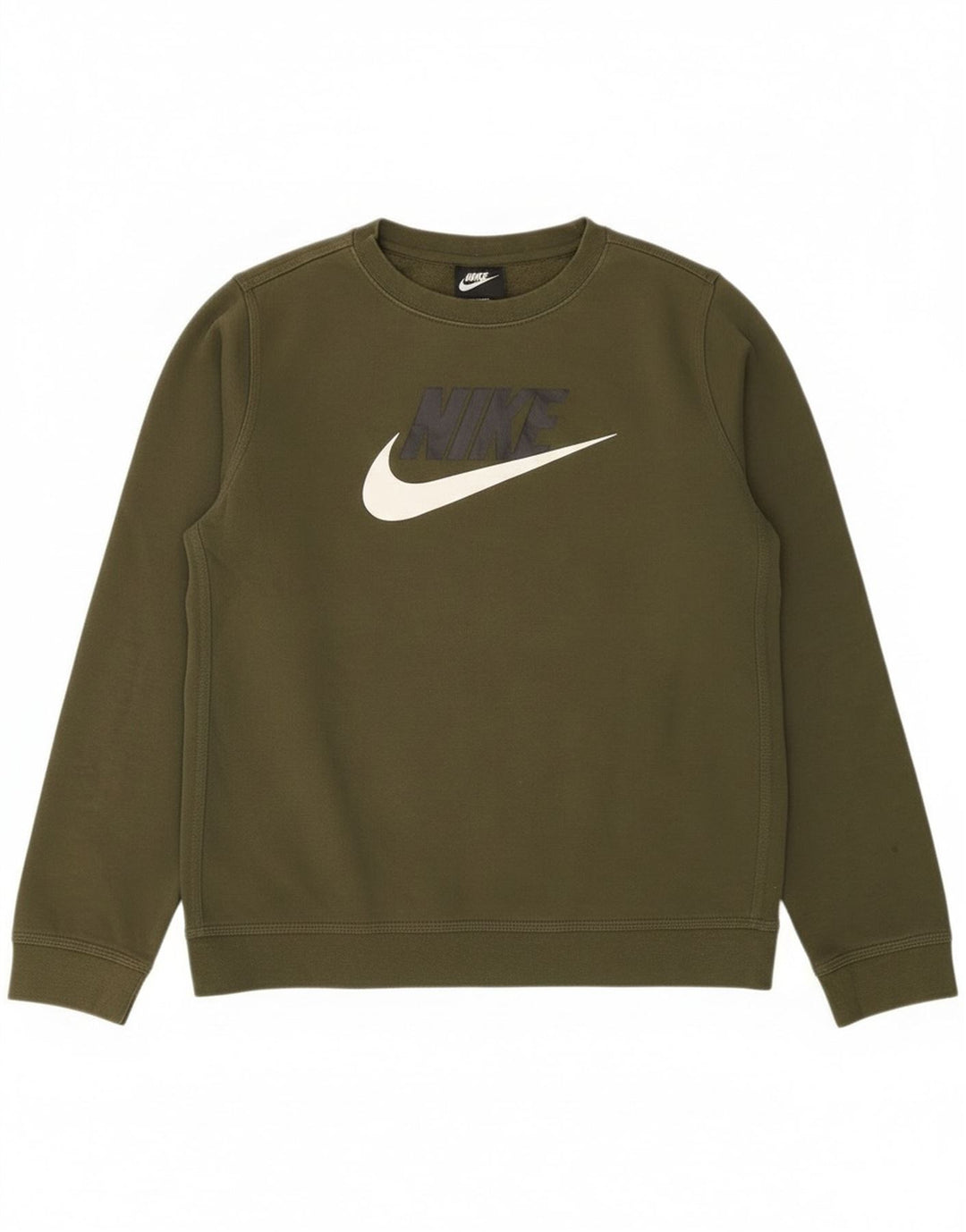 Nike Boys Standard Fit Grafisk Sweatshirt Jumper 13-14 år XL Khaki