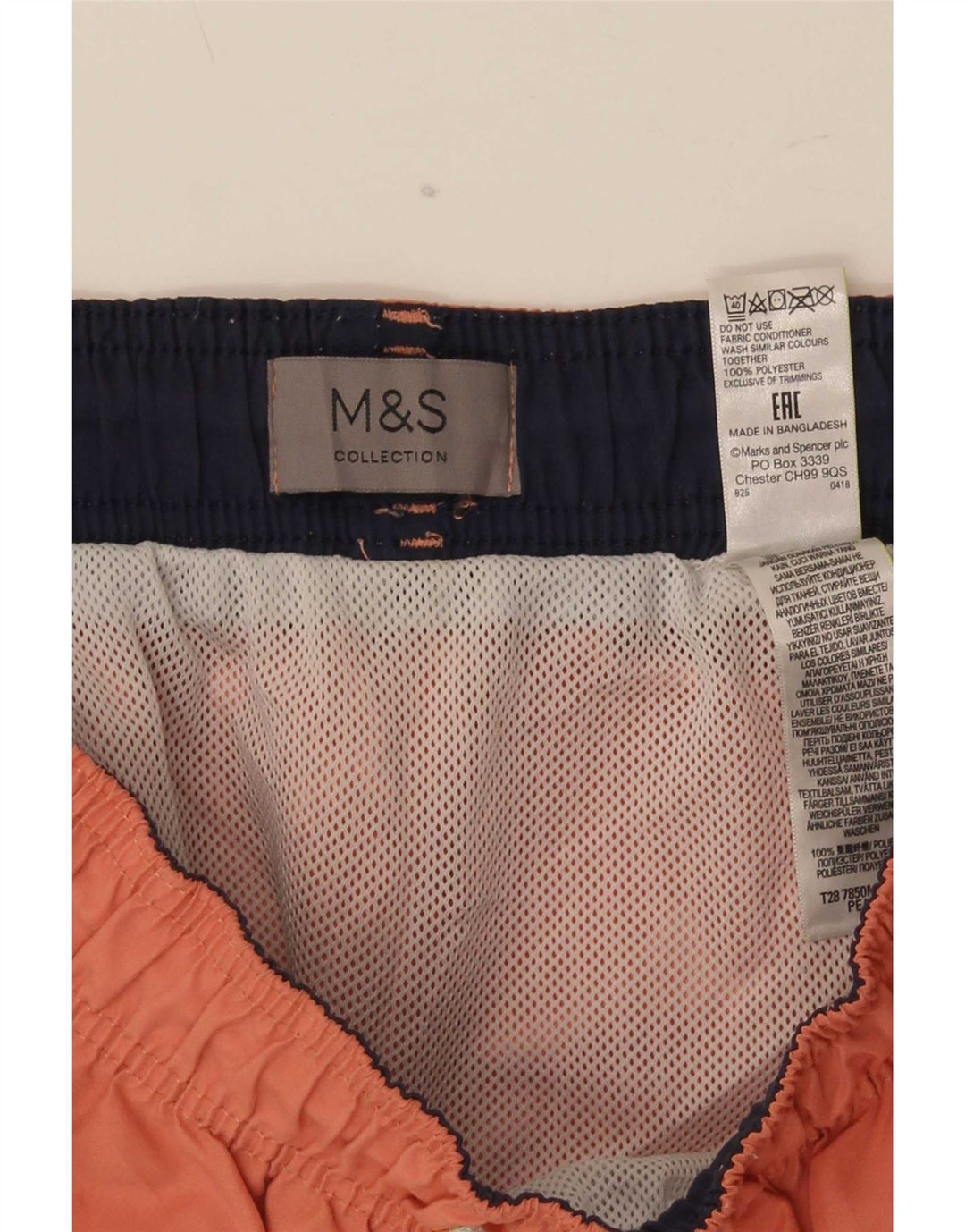 Marks & Spencer Badeshorts til mænd Medium Orange Polyester
