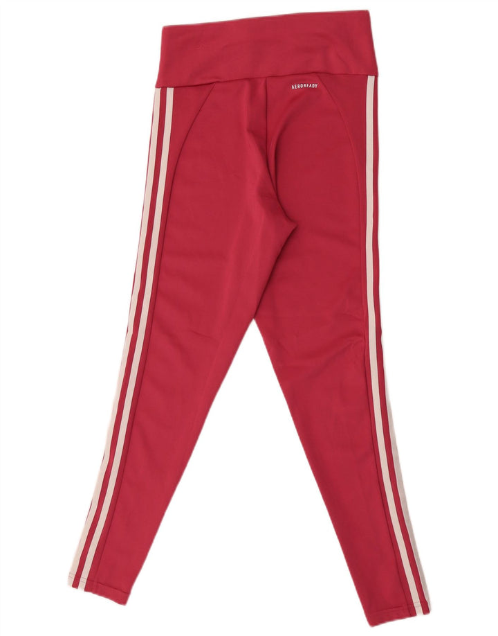 Adidas Aeroready Leggings til kvinder UK 8/10 Small Pink Polyester