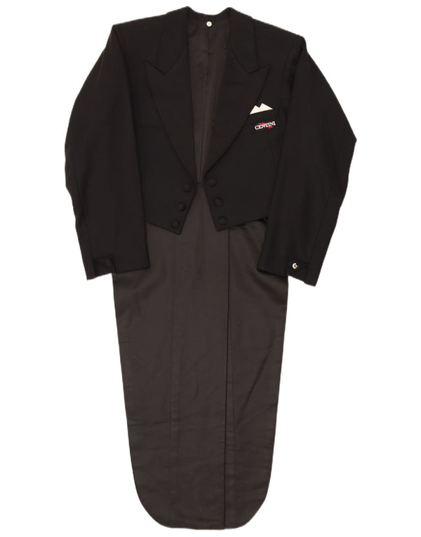 Ermenegildo Zegna Herrebagfrakke 2-delt jakkesæt UK 40 Large W36 L30 Sort Uld