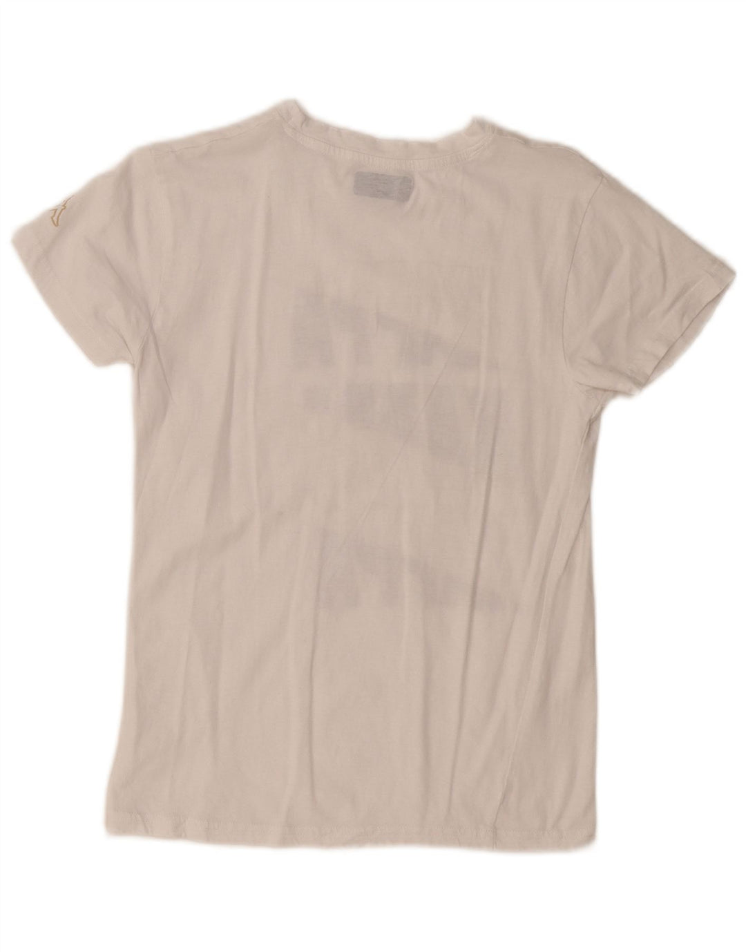 KAPPA Grafisk T-shirt top til kvinder UK 10 Small White
